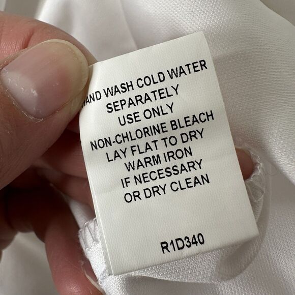 Chris McLaughlin White Lace Dress Womens Sz 14 Bachelorette Party Beach Boho - Picture 7 of 14